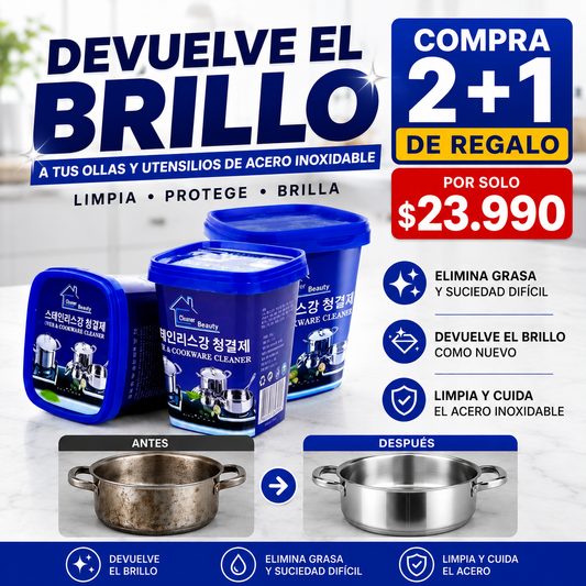 InoxShine™ – Limpiador Renovador de Acero Inoxidable